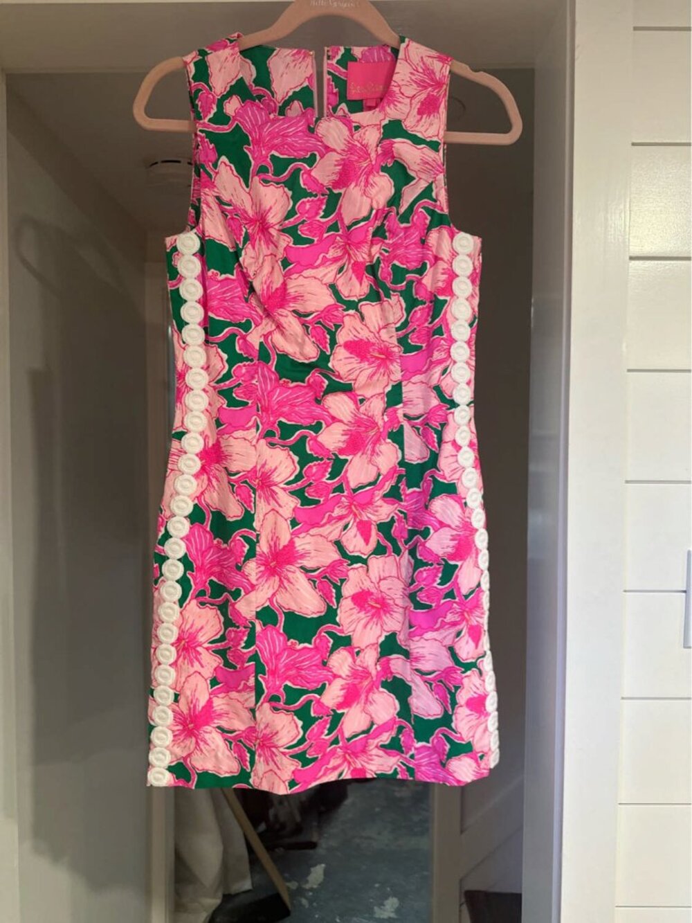Lilly Pulitzer Classic Shift Dress – Pink Floral – Size 0 (Worn Once)